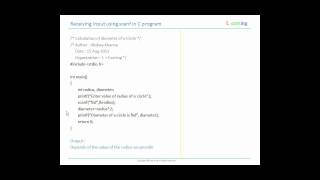 Receiving Input using scanf in C program