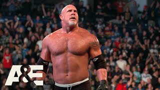 WWE Legends: Goldberg's Dominating Career and Controversial Match Against Bret Hart | A&E