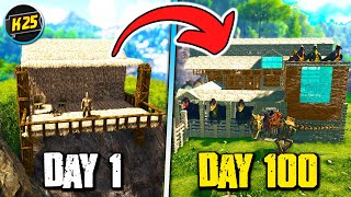 I Survived 100 Days in HARDCORE ARK The Island... Here's what Happened 😬