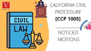 CCP 1005 and timeframes for filing and opposing motions in California