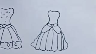 How to draw a  frock drawing  | Step by Step girl dress drawing.