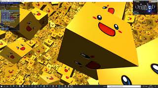WIP OrionX3D C++ Vulkan, Testing runtime mesh creation + memory allocator.