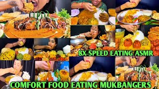 ASMR EATING COMPILATION COMFORT FOOD EATING MUKBANGERS 😋 BIG BITES ❤️ Dal Chawal Eating Show