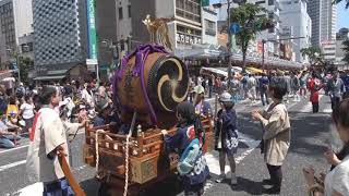 令和元年　横須賀市若松＜諏訪神社＞下町五町連合神輿＝お発ち（渡御）