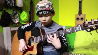 Kotaro Oshio - Fight ! - 押尾コータロー ( fingerstyle guitar cover by 8 year-old kid)