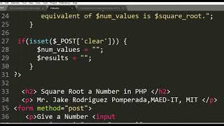Square Root a Number in PHP