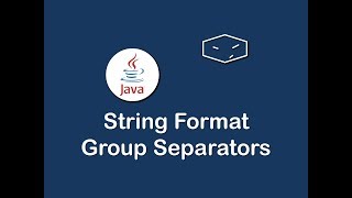 string format group separators in java