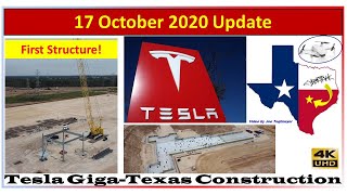 Tesla Gigafactory Texas 17 October 2020 Cyber Truck & Model Y Factory Construction Update (07:45 AM)