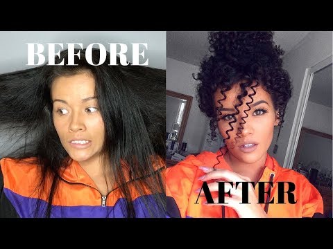 Heatless Straight to Curly Hair Tutorial | Straw Curls Heatless Straight to Curly Hair Tutorial | Straw Curls