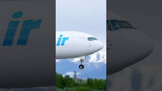 Amazon Air 767-300(ER)(BDSF) Late Landing At Ted Stevens Anchorage International Airport #shorts