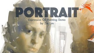 👩‍🎨 Oil Painting Demo: Orange Grey Portrait.