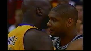 2001-02 West Conference Semifinal game 1 LA Lakers vs SA Spurs first half and early 3rd quarter only