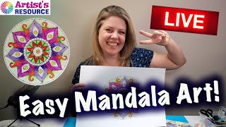 Easy Mandala Art with Leona! - Live Stream Art Tutorial #4