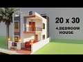 Small house with car parking elevation,20*30 4 bedroom house design,600 sqft car parking HOUSE MAP