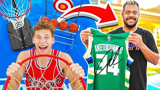 Beat the INSANE Basketball Obstacle Course Win Signed Jersey