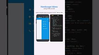🍔 Hamburger Menu 2025! 💻✨ | Modern HTML/CSS & JS Design in 60 Seconds