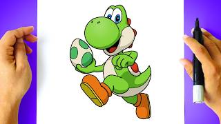 How to DRAW YOSHI - The Super Mario Galaxy Movie