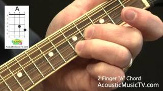 How to Play a Two Finger A Chord on the Mandolin • AcousticMusicTV.com