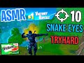 ASMR Gaming 😴 Fortnite Snake Eyes Tryhard! Relaxing Gum Chewing 🎮🎧 Controller Sounds + Whispering 💤