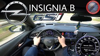 OPEL Insignia B Sports Tourer 2.0 GSi 209 HP acceleration & Top Speed drive on German Autobahn