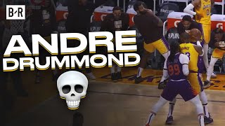 Watch Andre Drummond Impersonate LeBron James From Lakers Bench