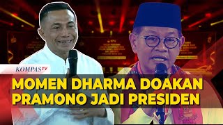 Momen Cagub Dharma Pongrekun Doakan Cagub 3 Pramono jadi Presiden RI - Debat Pilkada Jakarta