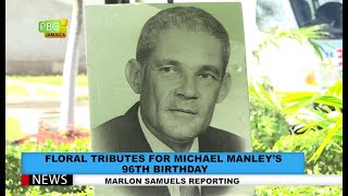 Floral Tributes For Michael Manley 96th Birthday