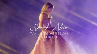 Taylor Swift - Speak Now (Taylor's Version) Ranked | my own opinion
