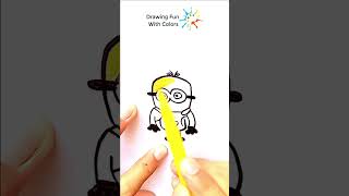 How to DRAW MINION BOB\How to draw MINION EASY (Step by Step)  #drawing #viral #viralshort