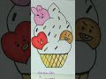 Bt21 Tata Cooky shooky drawing  #shorts