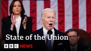 Joe Biden delivers State of the Union speech setting out election battle lines | BBC News