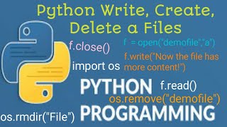 #43 Python File Write, Create & Delete file| Python Tutorial for Beginners | #teksolutions