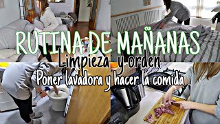 RUTINA DE LIMPIEZA //LIMPIO TODA LA CASA🏠 HAGO LA COMIDA🥘 // ORGANIZACION PARA LA RUTINA DIARIA 🧺