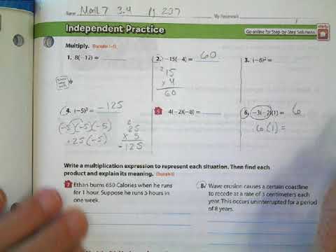 Math 7 Chapter 3 4 Homework Help Morgan Youtube
