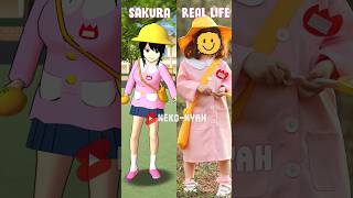 Sakura VS Real Life • Clothes Comparison 🫢 Part 1 #sakuraschoolsimulator #shorts #tiktok #viral #fyp