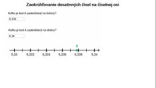 Zaokrúhľovanie desatinných čísel na číselnej osi | Desatinné čísla | Matematika | Khan Academy