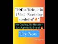 Host Your PDF as a Website in Minutes! | Tiiny.host Tutorial 🚀
