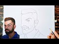 Easy Virat Kohli Drawing // Virat Kohli outline drawing