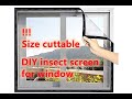 DIY Fly Screen for Window with fiberglass insect screen and adhesive