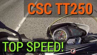 CSC TT250 - TOP SPEED! - 47 Tooth Sprocket Review