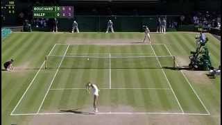 Bouchard takes the first set - Wimbledon 2014