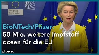 EU-Impfkampagne: Statement von Kommissionspräsidentin Ursula von der Leyen am 14.04.21