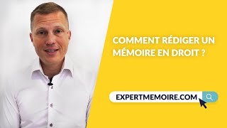 Comment rédiger un mémoire en Droit?