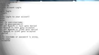 Batch Coding Tutorial - Account Login