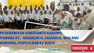 Penerimaan Sakramen Krisma di Paroki St. Arnoldus Janssen, Malanu, Keuskupan Manokwari-Sorong