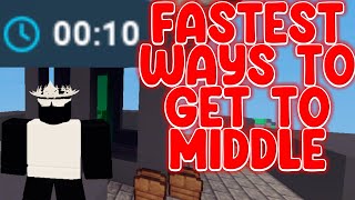 How To Get To Middle FAST In Skywars! (Roblox Bedwars)