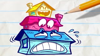 Pencilmate's House is Under Pressure! | Animated Cartoons Characters | Animated