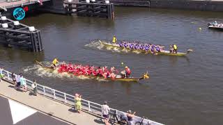 Zonovergoten drakenbootraces op het Noord-Hollands kanaal in Alkmaar (12 juni 2023)