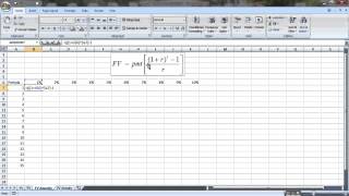 Constructing PV and FV Tables in Excel