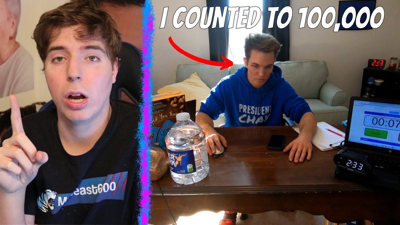 I Counted To 100 000 Taking On Mr Beast Youtube